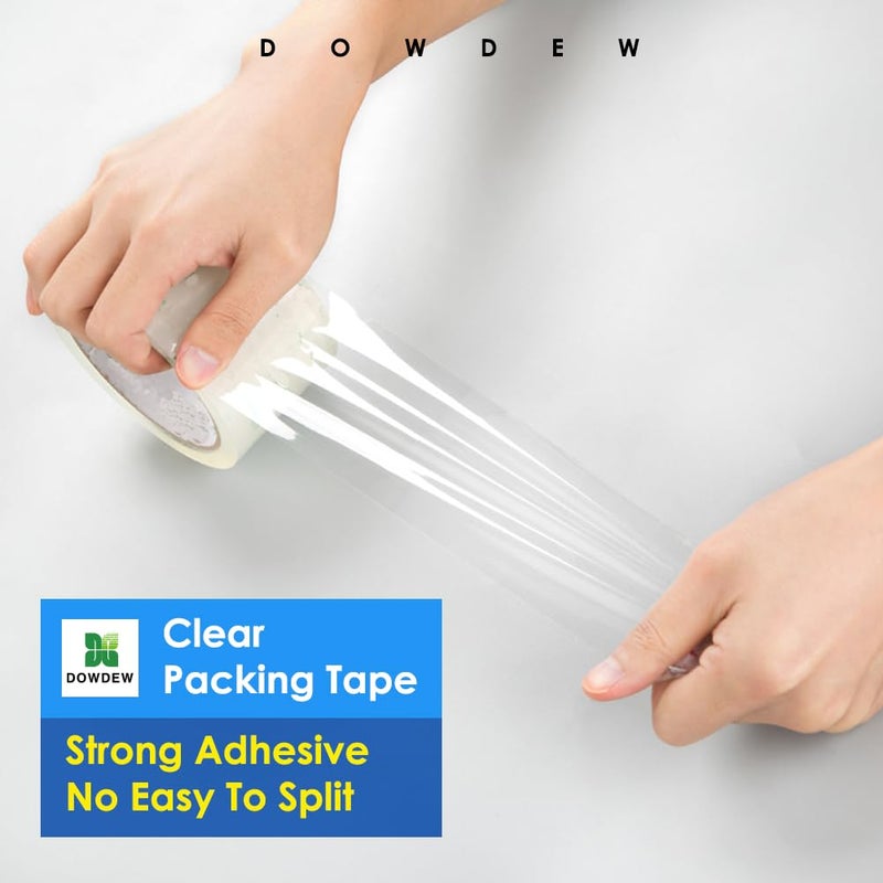 DowDew Clear Packing Tape, [2 Pack] Heavy Duty Packaging Tape 1.88 Inch x 110 Yards Ultra Strong Refill Rolls for Shipping Mailing Moving 220 Total Yards - Image 4